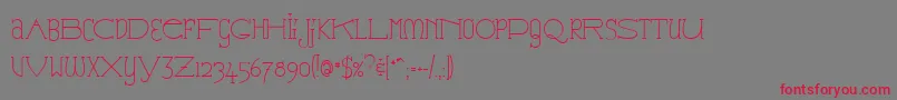 CAE      Font – Red Fonts on Gray Background