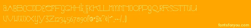 フォントCAE      – オレンジの背景に黄色の文字