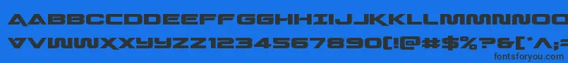 Шрифт Quarkstormexpand – чёрные шрифты на синем фоне