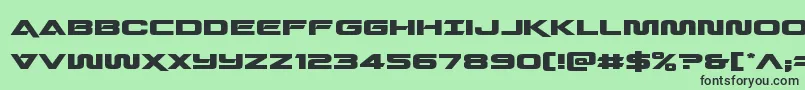 フォントQuarkstormexpand – 緑の背景に黒い文字