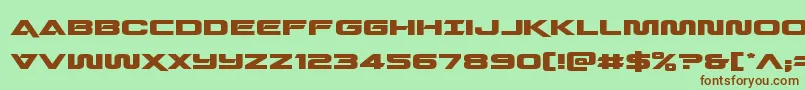 Quarkstormexpand Font – Brown Fonts on Green Background