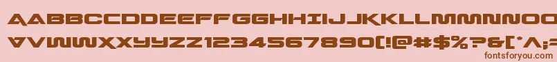 Quarkstormexpand Font – Brown Fonts on Pink Background