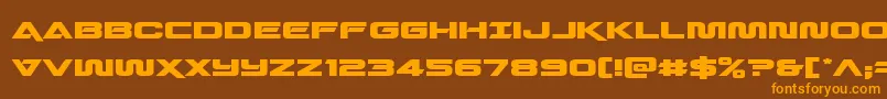 Quarkstormexpand Font – Orange Fonts on Brown Background