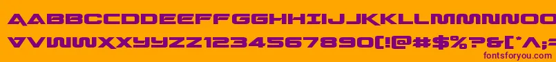 Quarkstormexpand Font – Purple Fonts on Orange Background