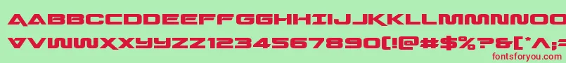 Quarkstormexpand Font – Red Fonts on Green Background