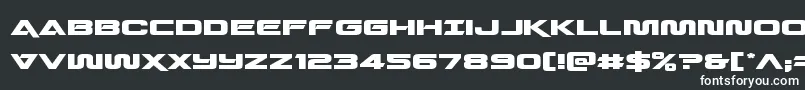 Шрифт Quarkstormexpand – белые шрифты на чёрном фоне