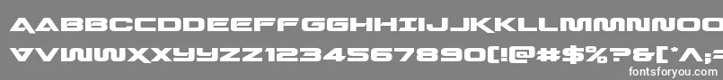 フォントQuarkstormexpand – 灰色の背景に白い文字