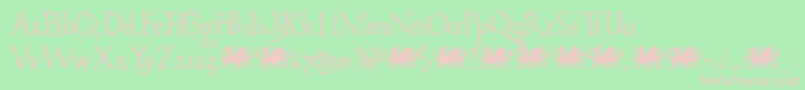 Caerphilly DEMO Font – Pink Fonts on Green Background