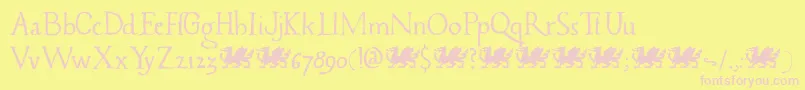 Caerphilly DEMO Font – Pink Fonts on Yellow Background