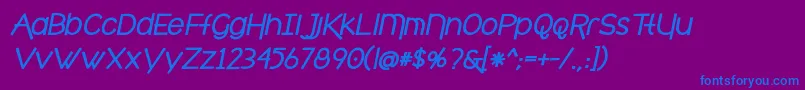 Police cafe brewery bold italic – polices bleues sur fond violet