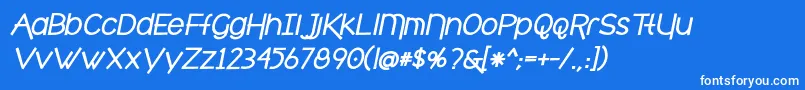 cafe brewery bold italic Font – White Fonts on Blue Background