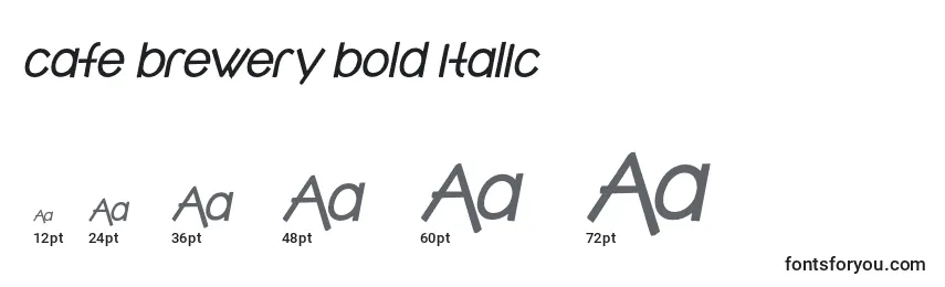 Cafe brewery bold italic Font Sizes