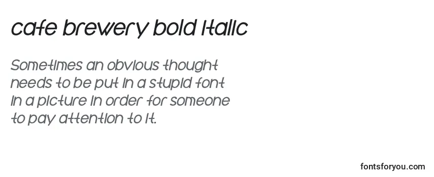 Cafe brewery bold italic Font