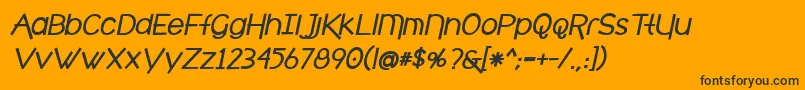 cafe brewery bold italic-fontti – mustat fontit oranssilla taustalla