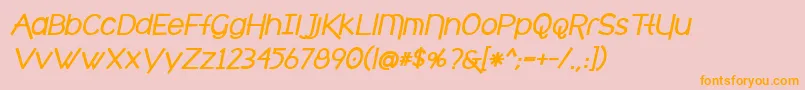 cafe brewery bold italicフォントについての詳細 フォントcafe brewery bold italic – オレンジの文字がピンクの背景にあります。
