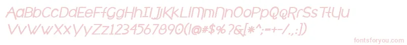 cafe brewery bold italic-Schriftart – Rosa Schriften auf weißem Hintergrund