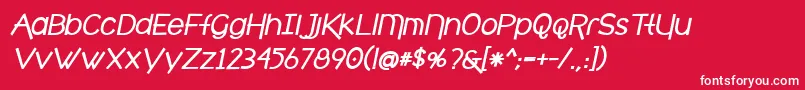 cafe brewery bold italic Font – White Fonts on Red Background