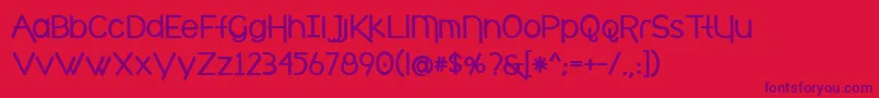 cafe brewery bold-Schriftart – Violette Schriften auf rotem Hintergrund