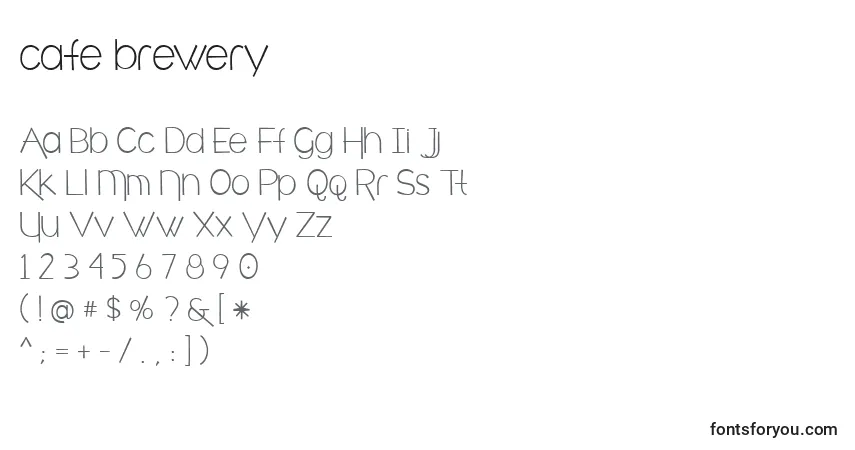 Cafe brewery Font – alphabet, numbers, special characters