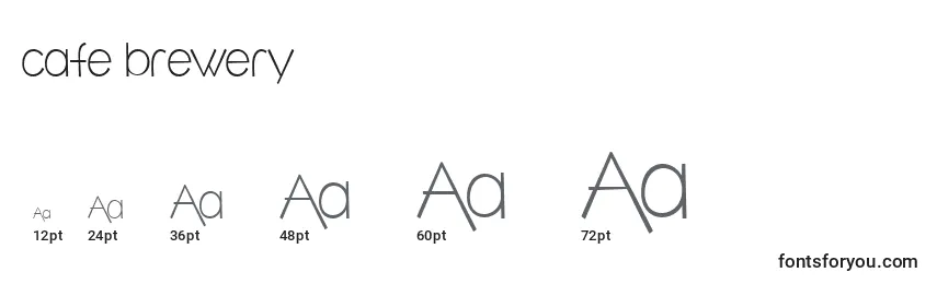 Cafe brewery Font Sizes