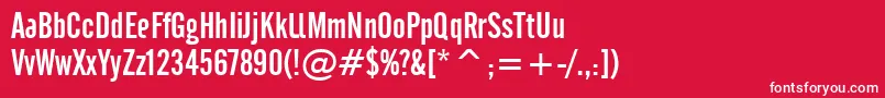 CAFETA   Font – White Fonts on Red Background