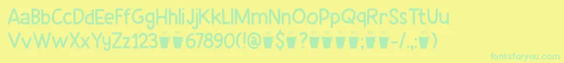 Caffe Lungo DEMO Font – Green Fonts on Yellow Background