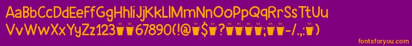 Caffe Lungo DEMO Font – Orange Fonts on Purple Background