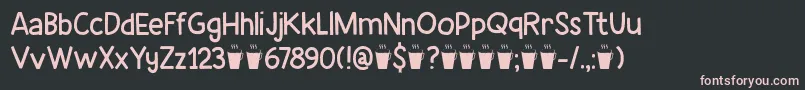 Caffe Lungo DEMO Font – Pink Fonts on Black Background