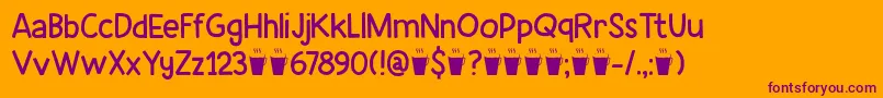 Caffe Lungo DEMO Font – Purple Fonts on Orange Background