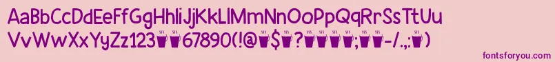 Caffe Lungo DEMO Font – Purple Fonts on Pink Background