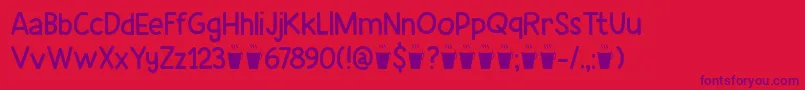 Caffe Lungo DEMO Font – Purple Fonts on Red Background