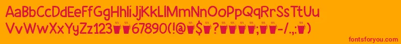 Caffe Lungo DEMO Font – Red Fonts on Orange Background