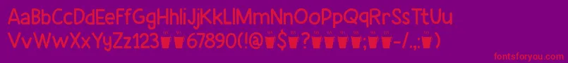 Caffe Lungo DEMO Font – Red Fonts on Purple Background