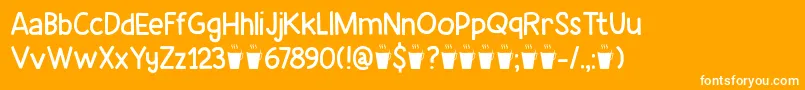 More about Caffe Lungo DEMO Font Caffe Lungo DEMO Font – White Fonts on Orange Background