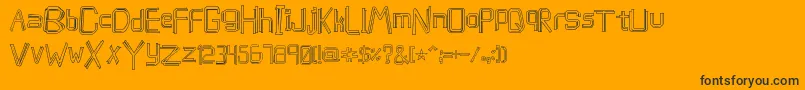 CAFFEEN-Schriftart – Schwarze Schriften auf orangefarbenem Hintergrund