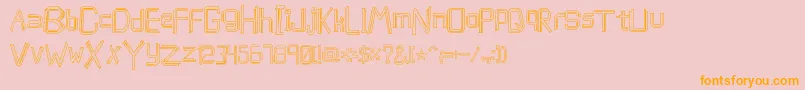 CAFFEEN Font – Orange Fonts on Pink Background