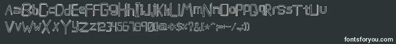 Fonte CAFFEEN – fontes brancas em um fundo preto