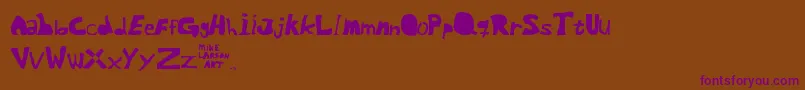 caffeine Font – Purple Fonts on Brown Background