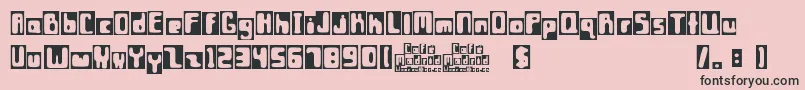 フォントCafР’ Madrid – ピンクの背景に黒い文字