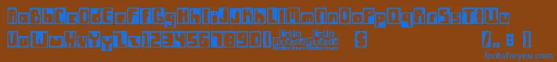 Шрифт CafР’ Madrid – синие шрифты на коричневом фоне