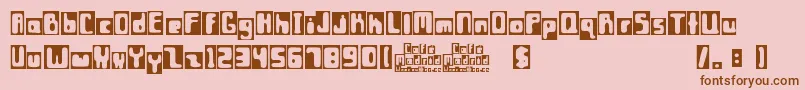 CafР’ Madrid-fontti – ruskeat fontit vaaleanpunaisella taustalla