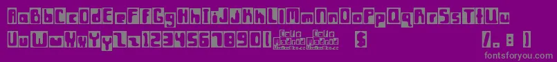 CafР’ Madrid-fontti – harmaat kirjasimet violetilla taustalla