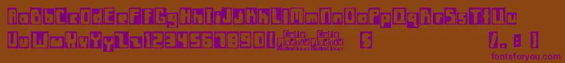 CafР’ Madrid Font – Purple Fonts on Brown Background