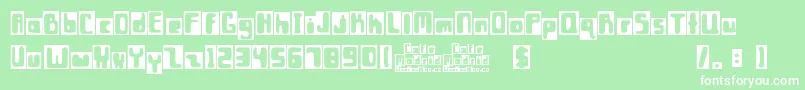 CafР’ Madrid Font – White Fonts on Green Background