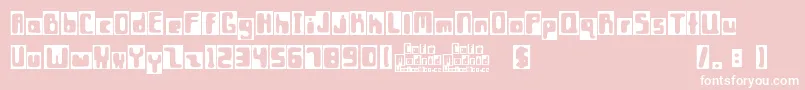 CafР’ Madrid-Schriftart – Weiße Schriften auf rosa Hintergrund