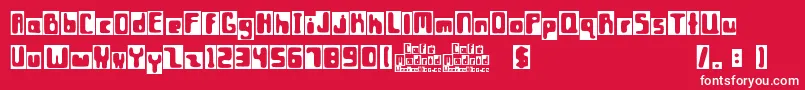CafР’ Madrid-fontti – valkoiset fontit punaisella taustalla