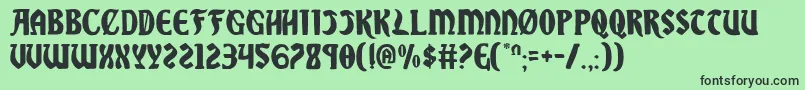 SableLion Font – Black Fonts on Green Background