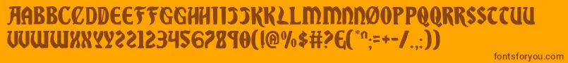 SableLion Font – Brown Fonts on Orange Background
