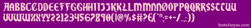 SableLion Font – Pink Fonts on Purple Background