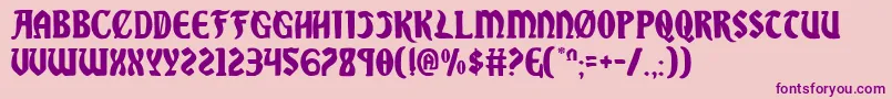 SableLion Font – Purple Fonts on Pink Background